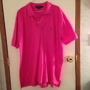 Really bright pink US Polo shirt